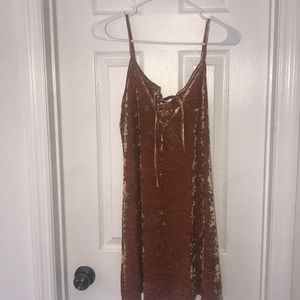 Orange/Rust Velvet Dress